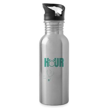 Nurse Nursing Stethoscope - 20 oz Water Bottle - silver - Right