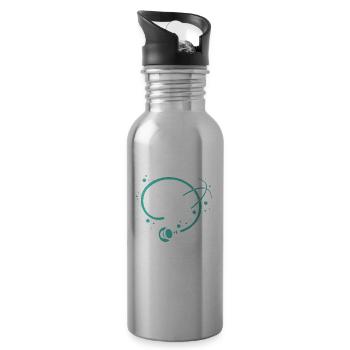 Nurse Nursing Stethoscope - 20 oz Water Bottle - silver - Right