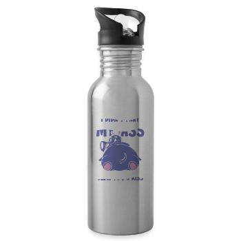 Hippo Humorous - 20 oz Water Bottle - silver - Right