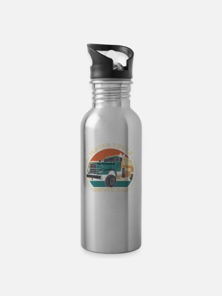 Truck Driver Father Water Truck Driver - 20 oz Water Bottle - silver