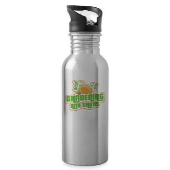 Gardening Gardener Foody Gardening Tacos - 20 oz Water Bottle - silver - Right