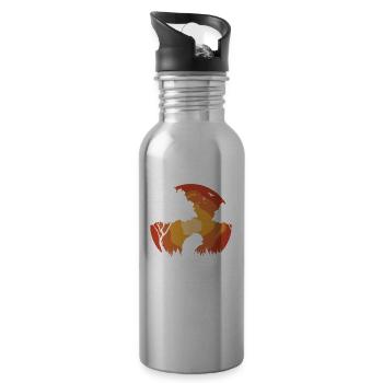 Guinea Pig Cavy Sunset - 20 oz Water Bottle - silver - Right