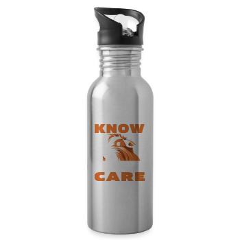 Guinea Pig Cavy Funny Dont Know Dont Care - 20 oz Water Bottle - silver - Right