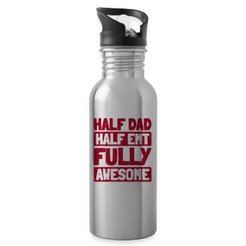 Emt Paramedic Father Dad - 20 oz Water Bottle - silver - Right