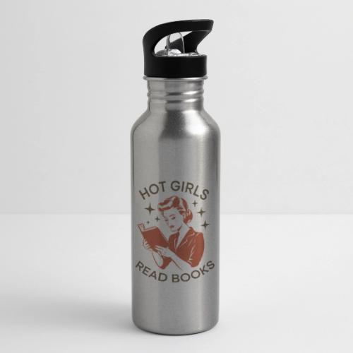 Hot Girls Read Books - Vintage Reader - 20 oz Water Bottle