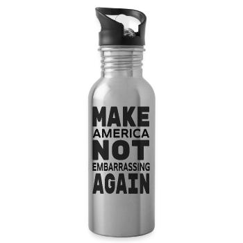 Make America Not Embarrassing Again Gifts - 20 oz Water Bottle - silver - Right
