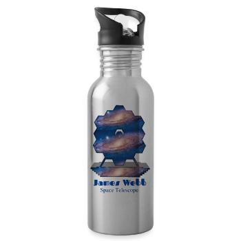 JWST James Webb Space Telescope - 20 oz Water Bottle - silver - Right