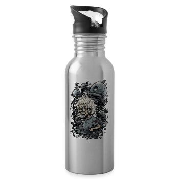 Digital illustration of a science teacher - 20 oz Water Bottle - silver - Right