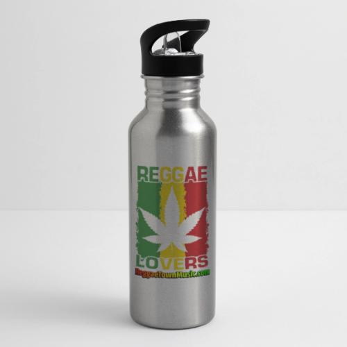 Reggae lovers design featuring cannabis leaf - Bouteille d'eau