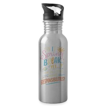 Spring Break Dilemma - 20 oz Water Bottle - silver - Right