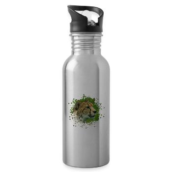 Cheetah on a lookout - 20 oz Water Bottle - silver - Right