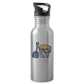 Sand Bucket and Shovel - 20 oz Water Bottle - silver - Right