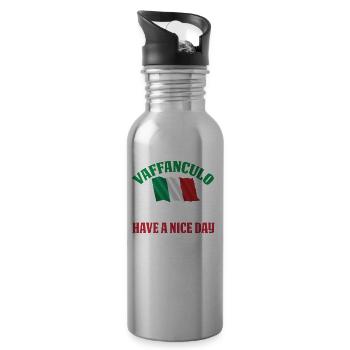 Vaffanculo Is Italian For Have A Nice Day - 20 oz Water Bottle - silver - Right