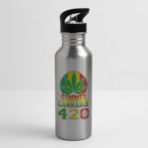 Enjoyable 420 Summer Smoker Weed Marijuana Design - 20 oz Water Bottle
