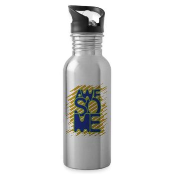 AweSoMe - 20 oz Water Bottle - silver - Right