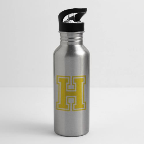 Letter H – Capital Athletic Alphabet Monogram - 20 oz Water Bottle