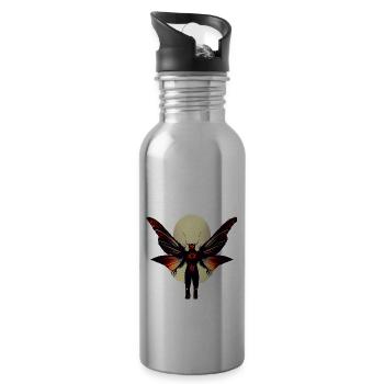 Red-eyed Mothman - 20 oz Water Bottle - silver - Right