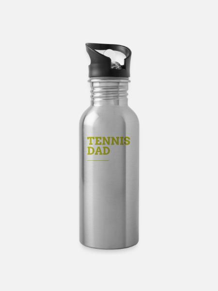 Tennis Dad - 20 oz Water Bottle - silver