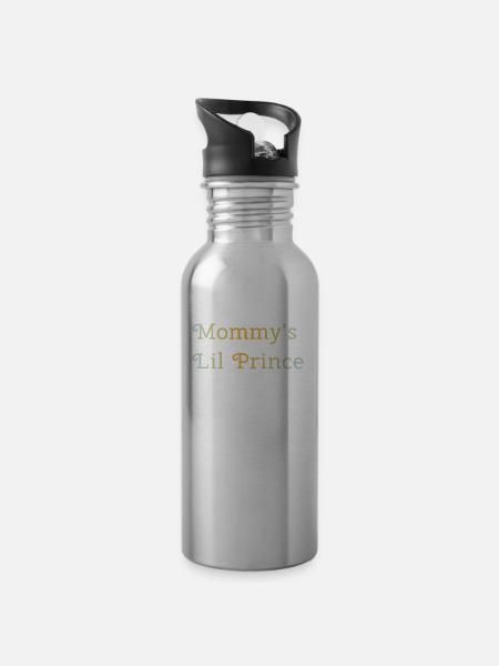 Mommy's Little Prince - 20 oz Water Bottle - silver
