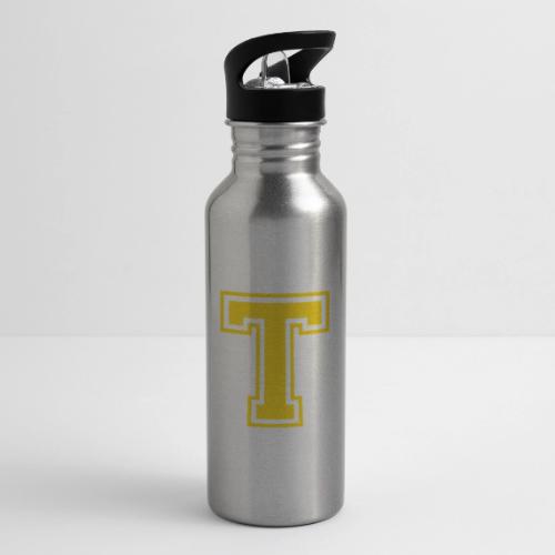 Letter T – Capital Athletic Alphabet Monogram - 20 oz Water Bottle