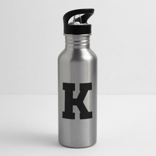 Varsity Letter K Collegiate Font Design - 20 oz Water Bottle