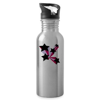 Stars 3d - 20 oz Water Bottle - silver - Right