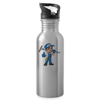 Window Cleaner - 20 oz Water Bottle - silver - Right
