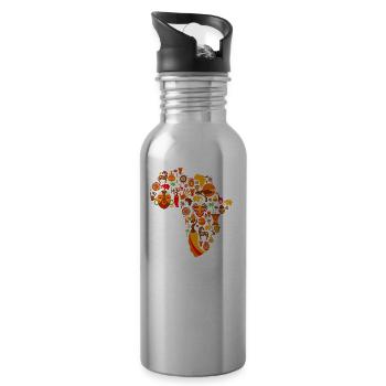 Africa - 20 oz Water Bottle - silver - Right