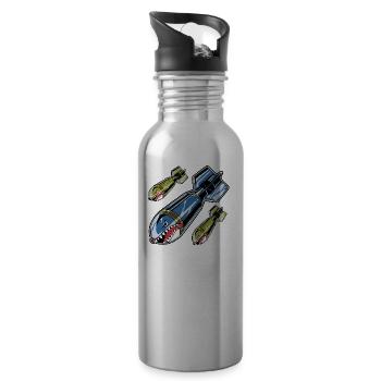 Shark Bomb - 20 oz Water Bottle - silver - Right