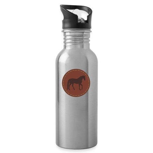 Horse Pony leather patch motif - 20 oz Water Bottle