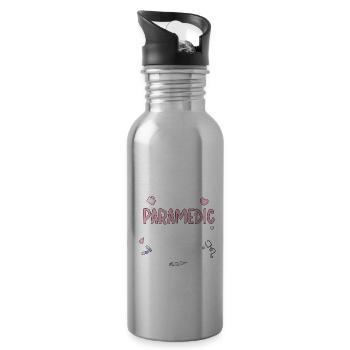 Paramedic EMS Week Paramedic Appreciation Gifts - 20 oz Water Bottle - silver - Right