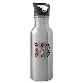 Paramedic Life Proud Paramedic EMS Week Gifts - 20 oz Water Bottle - silver - Right