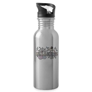 Spooky Paramedic Halloween Paramedic Gifts EMS - 20 oz Water Bottle - silver - Right