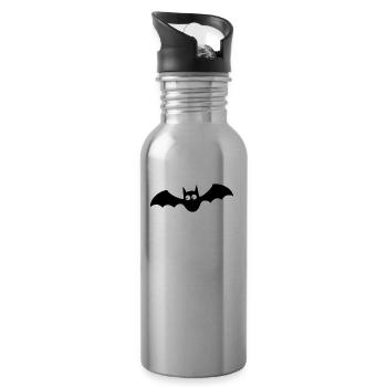 bat Halloween comic draw - 20 oz Water Bottle - silver - Right