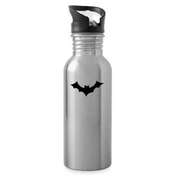 bat Halloween comic draw - 20 oz Water Bottle - silver - Right