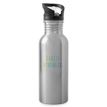 Choose Kindness Cool Colors Ombre - 20 oz Water Bottle - silver - Right