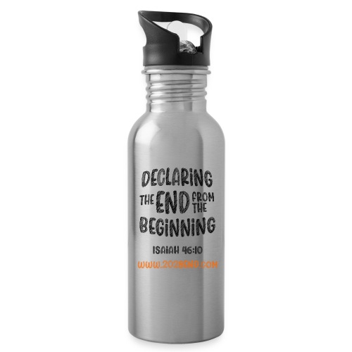 Declaring the End (Black) - 20 oz Water Bottle