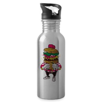 Yummy Foodie Buddy - 20 oz Water Bottle - silver - Right