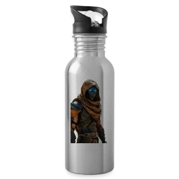 Desert Nomad with Glowing Eyes - 20 oz Water Bottle - silver - Right