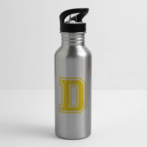 Letter D – Capital Athletic Alphabet Monogram - 20 oz Water Bottle