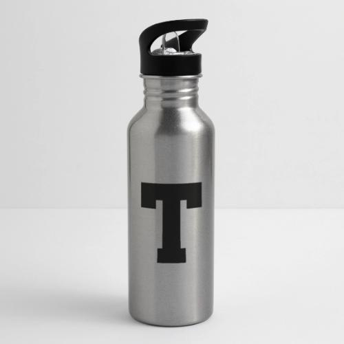 Varsity Letter T Athletic Font Design - 20 oz Water Bottle