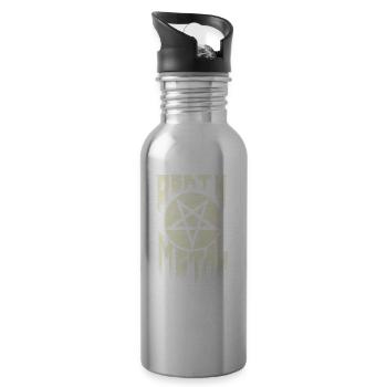 Death metal pentagram lettering. - 20 oz Water Bottle - silver - Right