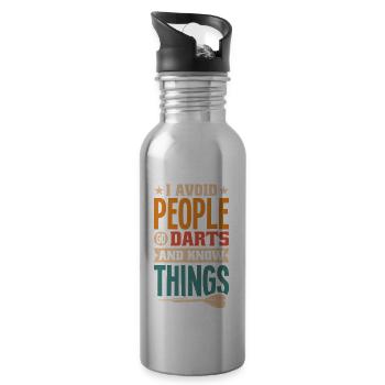 Darts Dart Player - 20 oz Water Bottle - silver - Right