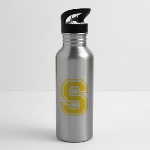 Letter S – Capital Athletic Alphabet Monogram - 20 oz Water Bottle