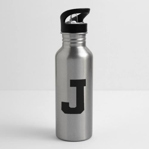 Varsity Letter J Athletic Alphabet Graphic - 20 oz Water Bottle