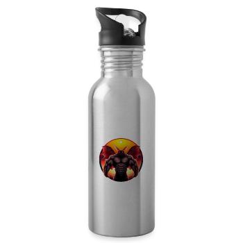 Mothman at sunset - 20 oz Water Bottle - silver - Right