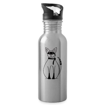 Cat burglar - 20 oz Water Bottle - silver - Right