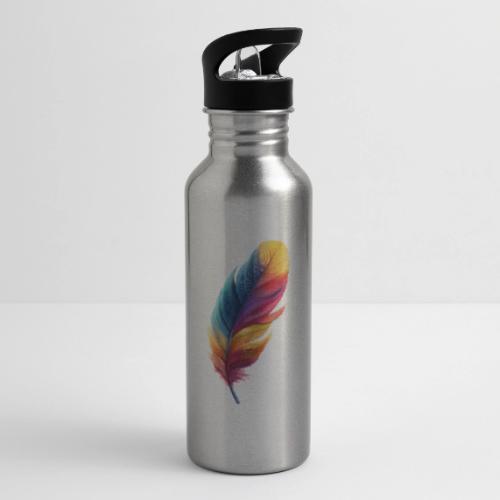 Rainbow Flight Feather - 20 oz Water Bottle