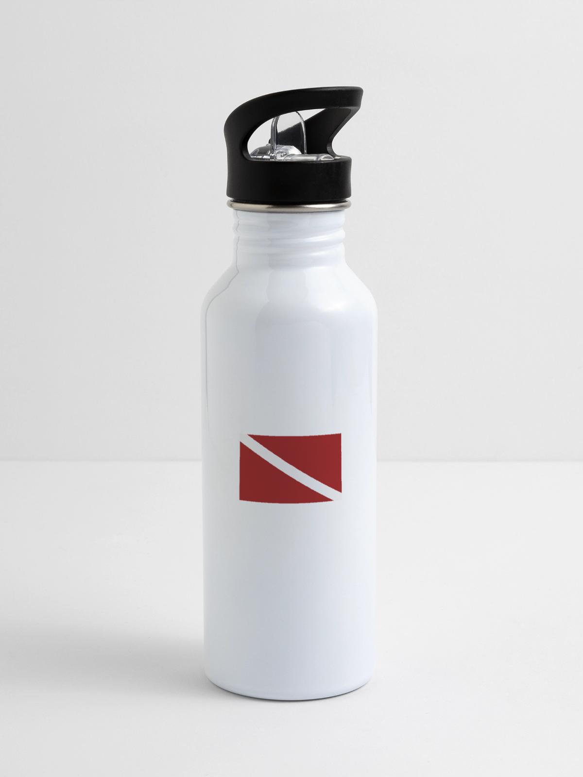 scuba flag - 20 oz Water Bottle - white - Right