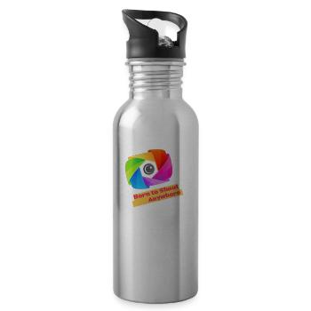 Camera pics Selfie - 20 oz Water Bottle - silver - Right